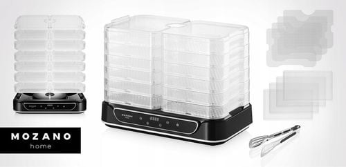 DUŻA SUSZARKA DO GRZYBÓW OWOCÓW WARZYW ZIÓŁ 6 SIT MOCNA 550W ZESTAW na Arena.pl