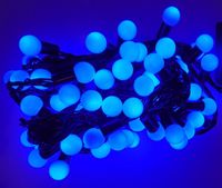 Lampki choinkowe kulki 200 LED-16m niebieskie małe perełki led