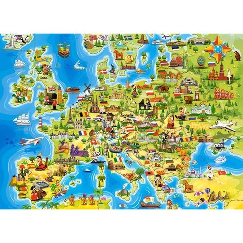 Puzzle 100 map of europe CASTOR na Arena.pl