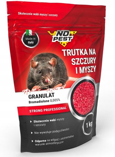 TRUTKA GRANULAT NA GRYZONIE 1KG + STACJA DERATYZACYJNA X3 BROMADIOLONE na Arena.pl
