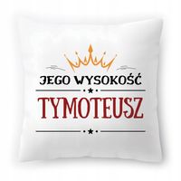 Poduszka Dla Tymoteusza Na Urodziny Ze Zdjęciem Na Prezent Biała 40X40 Cm