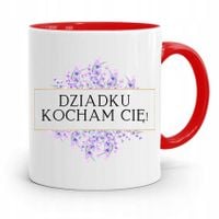 Kubek Czerwony Na Dzień Dziadka Dziadku Kocham Cię Z Nadrukiem Ze Zdjęciem