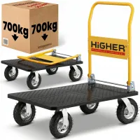 Wózek magazynowy transportowy platformowy składany HIGHER PRO 700 kg
