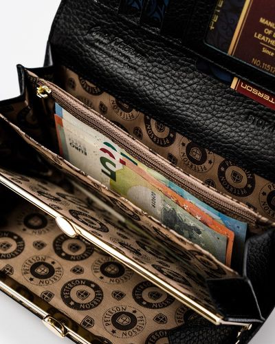 elegancki portfel damski z wężowym wzorem - peterson na Arena.pl