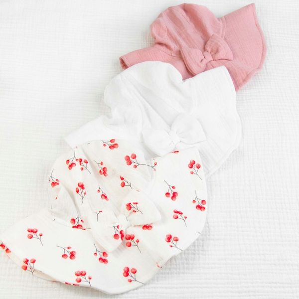 KAPELUSZ MUŚLINOWY Z KOKARDĄ letnia czapka dziecięca dla dziewczynki 48-50 zdjęcie 4