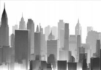 FOTOTAPETA widok miasto we mgle budynek 3D 400x280