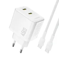 ładowarka sieciowa dudao a28pceu pd 45w gan 2xusb-c z kablem usb-c