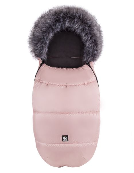 Śpiworek zimowy do wózka różowy mat zdjęcie 2