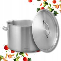 Garnek z Pokrywką 27 Lit Gastronomiczny 38x24cm Stal Indukcja Gaz KINGHoff