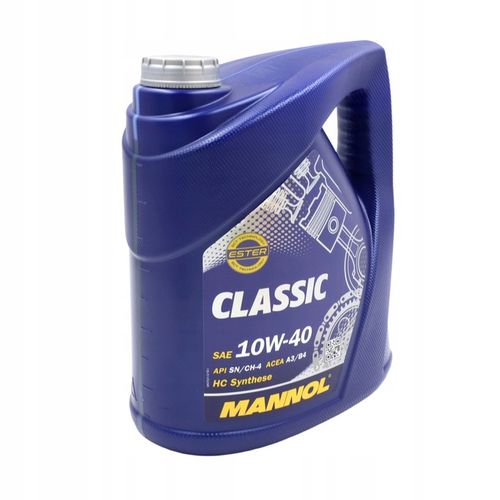Olej silnikowy syntetyczny MANNOL 10W40 CLASSIC SN/CH-4 5l na Arena.pl