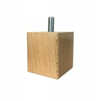 LAKIEROWANA noga meblowa bukowa drewniana KWADRATOWA 5 cm 45X45 śruba M8