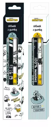 Ołówek Z Gumką 4Szt Minionki na Arena.pl