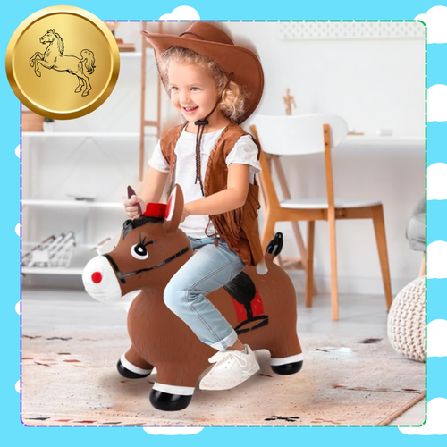 skoczek dla dzieci do skakania gumowy z pompką osiołek na Arena.pl