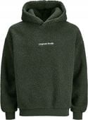 JACK & JONES Męska bluza z kapturem Jorvesterbro Teddy
