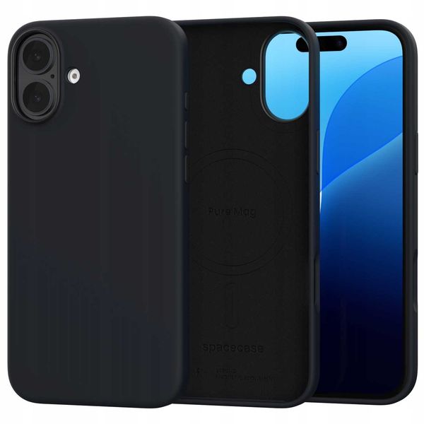 Spacecase Pure Mag Iphone 16 Plus Black zdjęcie 2