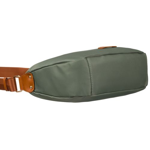 nylonowa listonoszka damska w zielono-brązowym kolorze z zewnętrzną na Arena.pl