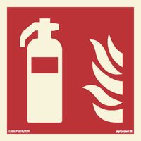 Gaśnica Znak 15X15 Płyta + Pianka Klejąca Świecący Signproject Bf001_150X150_Ts Bhp Robocze