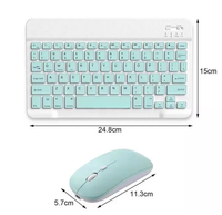Klawiatura bezprzewodowa z myszką miętowa