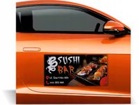Magnes na samochód reklama magnetyczna 60x30 SUSHI BAR różne wzory