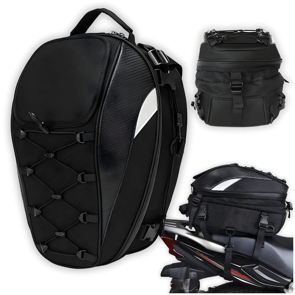 Plecak usztywniany na motor pokrowiec wodoodporny, paski do mocowania zdjęcie 1