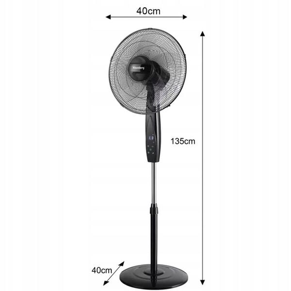 WENTYLATOR WIATRAK PODŁOGOWY Z PILOTEM KLAUSBERG KB-7718 zdjęcie 2