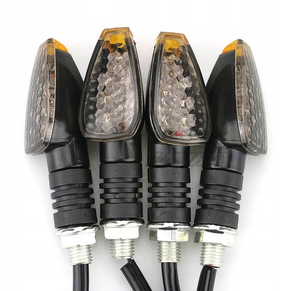 Kierunkowskazy motocyklowe czarne dymione LED zdjęcie 1