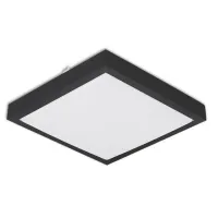 Plafon LED 2xE27 40W czarny IP44 czujnik mikrofalowy do wejścia i na schody