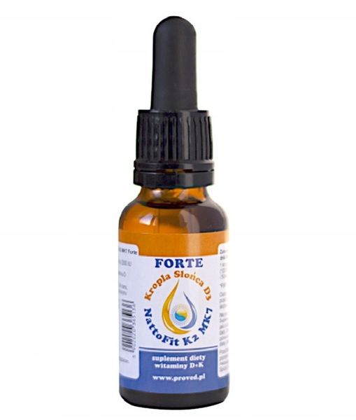 PROVED KROPLA SŁOŃCA D3+NATTOFIT K2 MK7 FORTE 20 ml zdjęcie 1