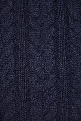 H&M Granatowy Sweter, Warkocz - 38 / M na Arena.pl