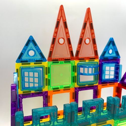 KLOCKI MAGNETYCZNE DUŻE PANELE EDUKACYJNE KONSTRUKCYJNE ZESTAW KARUZELA na Arena.pl