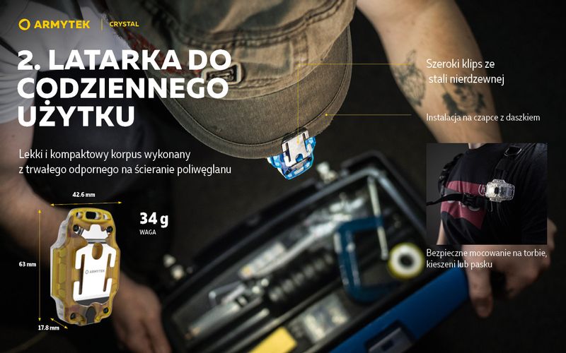 Latarka Armytek Crystal Yellow zdjęcie 7