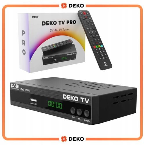 TUNER DEKODER DVBT2 DekoTV PRO Telewizji Naziemnej DVB-T2 HEVC H.265 na Arena.pl