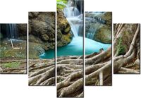 105CM 150CM ZEGAR 5 ELEM NAD WODOSPADEM DRUK OBRAZ