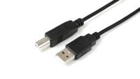 MicroConnect USB2.0  A-B 5m M-M Black