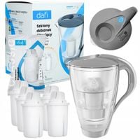 Szklany dzbanek filtrujący Dafi Crystal 2l z licznikiem LED + 6x Wkład