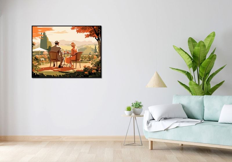 Plakat 100x75cm Retro Randka zdjęcie 4