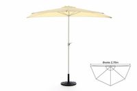 Półokrągły parasol balkonowy 270 cm beżowy, podstawa