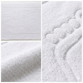 Ręcznik stopka hotelowa dywanik łazienkowy ROSA 70x50 cm 650g/m2 biały