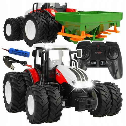 Traktor Rolniczy dla Dzieci Zdalnie Sterowany z Rozsiewaczem do Nawozów R/C na Arena.pl
