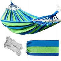 HAMAK OGRODOWY DUŻY 2-OSOBOWY ZE STELAŻEM HUŚTAWKA BUJAK OGRÓD LEŻANKA