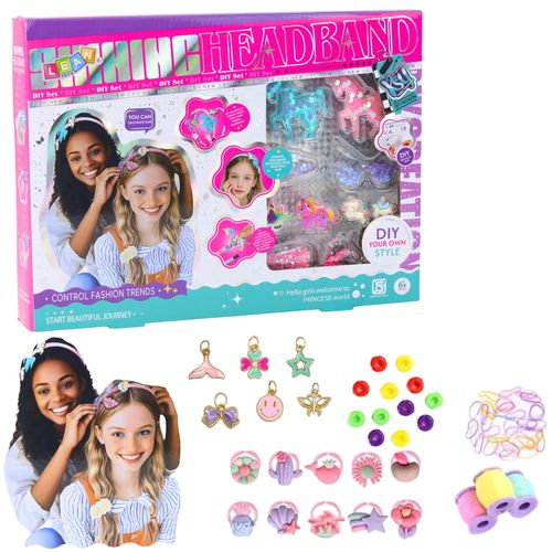 Zestaw Kreatywny DIY Do Robienia Opasek Jednorożce Ozdoby Błyszczące na Arena.pl