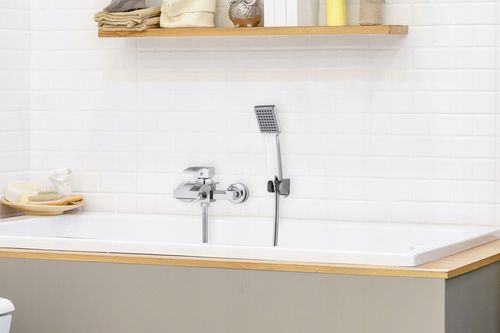 Bateria wannowa z prysznicem ścienna chrom wodospad kran do wanny kaskada na Arena.pl