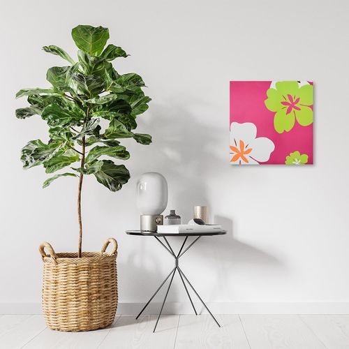 Deco Panel, Kwiaty na różowym tle 50x50 na Arena.pl