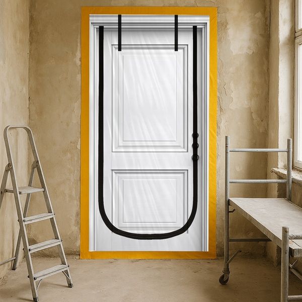 KURTYNA PRZECIWPYŁOWA Drzwi Remontowe Budowlane Z ZAMKIEM BŁYSKAWICZNYM zdjęcie 8