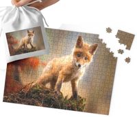 PUZZLE TRADYCYJNE - LISEK LIS ZWIERZĘTA WZORY Z BAJEK I GIER 70el +WORECZEK