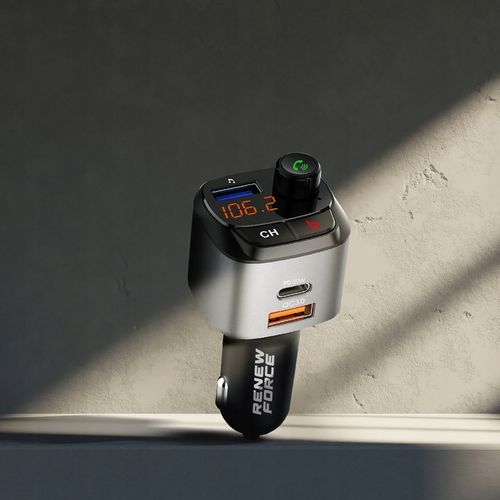 NAJMOCNIEJSZY Transmiter bluetooth FM samochodowy ładowarka 36W QC3.0 USB-C na Arena.pl