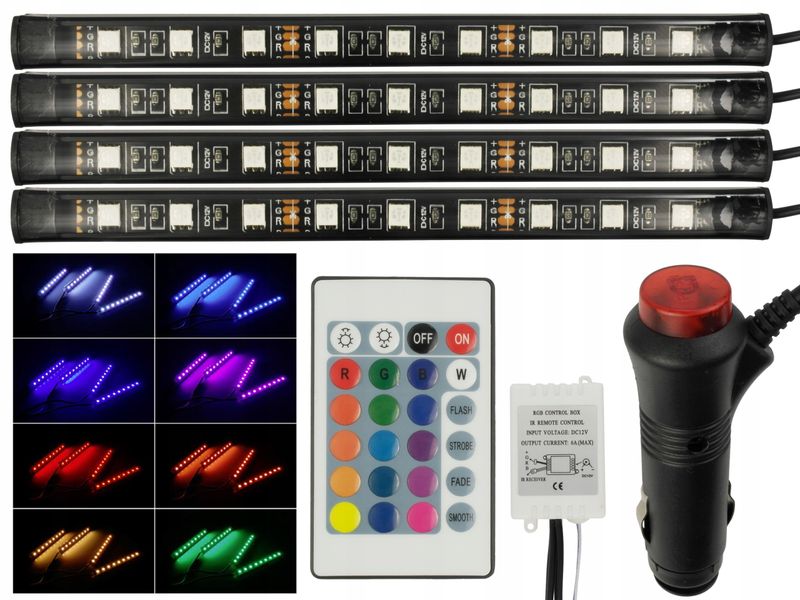 Oświetlenie Interlook LED RGB wnętrza auta zdjęcie 11