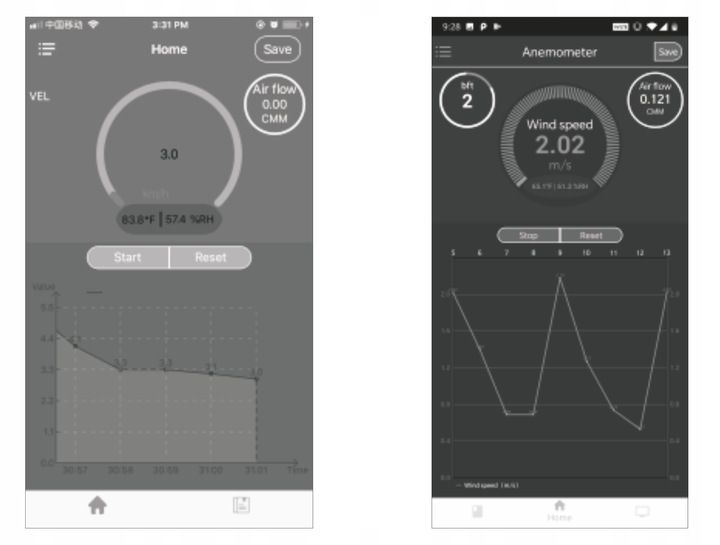 ANEMOMETER MIERNIK WIATRU DO KLIMATYZACJI WIATROMIERZ APLIKACJA BLUETOOTH zdjęcie 3