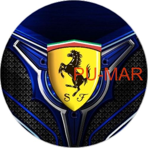 Opłatek na tort Urodziny Ferrari Auto Samochód Logo Bryka Fura Tekst Gratis na Arena.pl