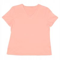 BAWEŁNIANA BLUZKA DEKOLT V DUŻE ROZMIARY OVERSIZE KOSZULKA T-SHIRT
